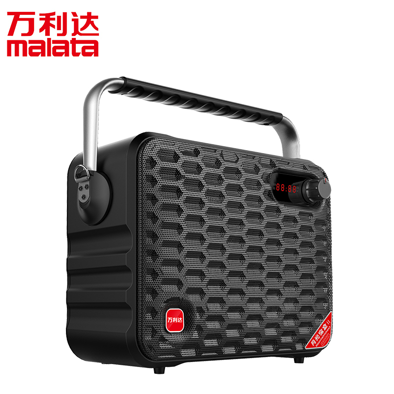 万利达(malata)Y6S 户外音响 便携广场舞音响6.5英寸手提无线蓝牙迷你移动音箱 充电带麦克风扩音器黑色