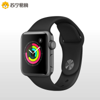 Apple Watch Series3 智能手表(GPS+蜂窝网络款 42毫米 深空灰色铝金属表壳黑色运动型表带 MQQT2CH/A)