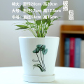 花盆陶瓷特价清仓大号特大号带托盘白色绿萝欧式简约超大艺术桌面 加高大西府海棠