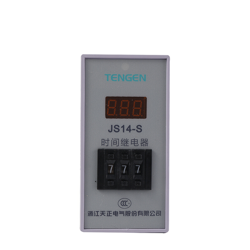 天正电气 JS14-S面板安装式 5A 220VAC 1min…999min 2C/O 03040090411时间继电器