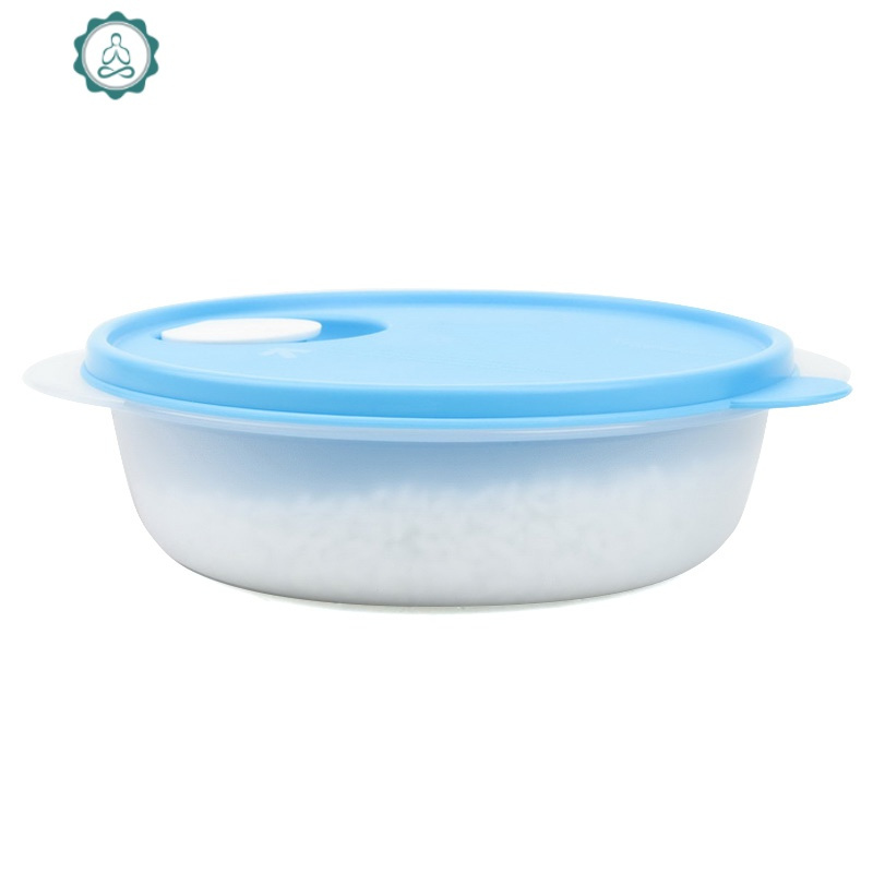 1微波水晶圆碗 便携分格饭盒 分隔便当盒 密封保鲜碗 封后保鲜盒