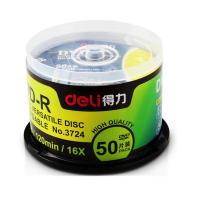 得力(deli) 3724 -(DVD刻录盘50片/筒)R(雾银)4.7GB/120min空白光盘 2筒装