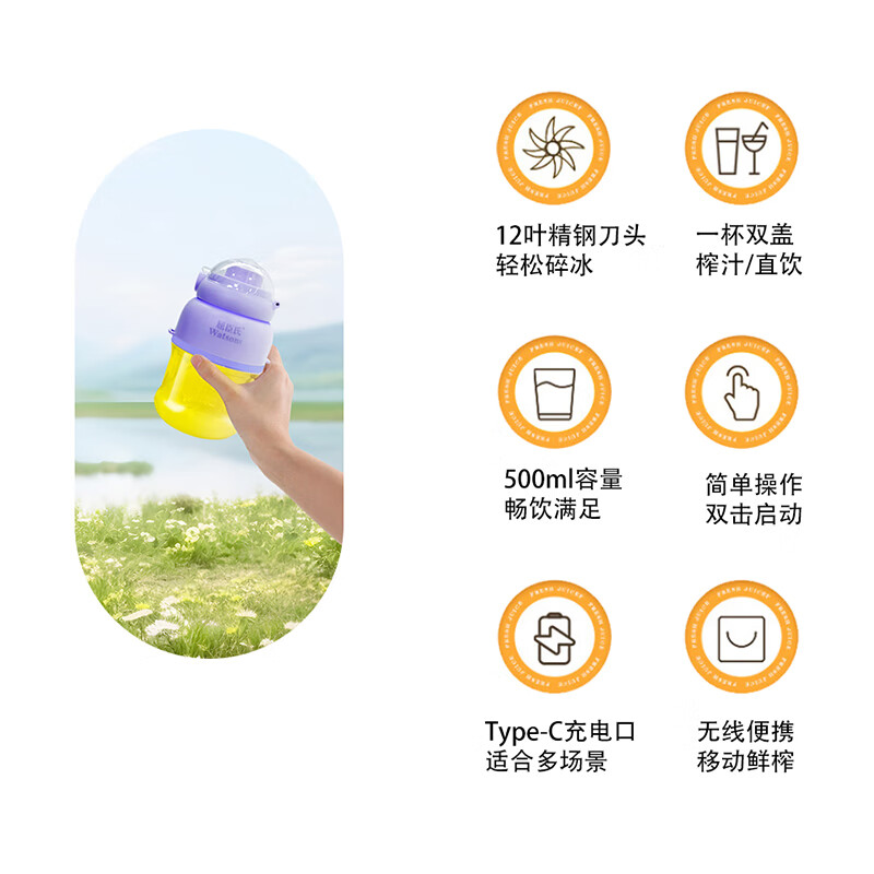 无线便携果汁机高清大图