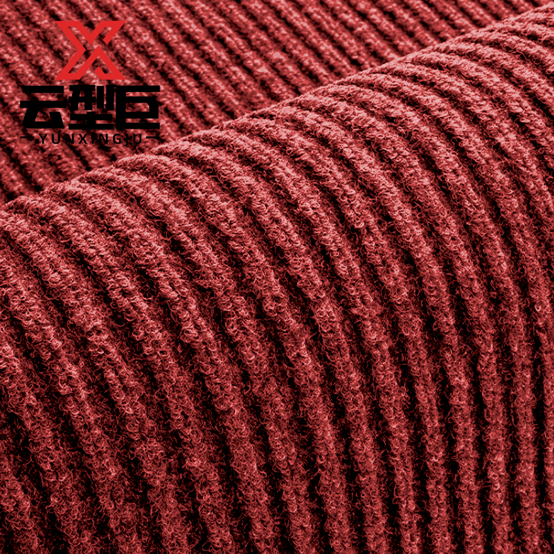 云型巨 条纹地毯 大面积铺满可裁剪入户门地垫地毯防滑进门门垫脚垫 暗红色1.6m*15m 单位:卷高清大图