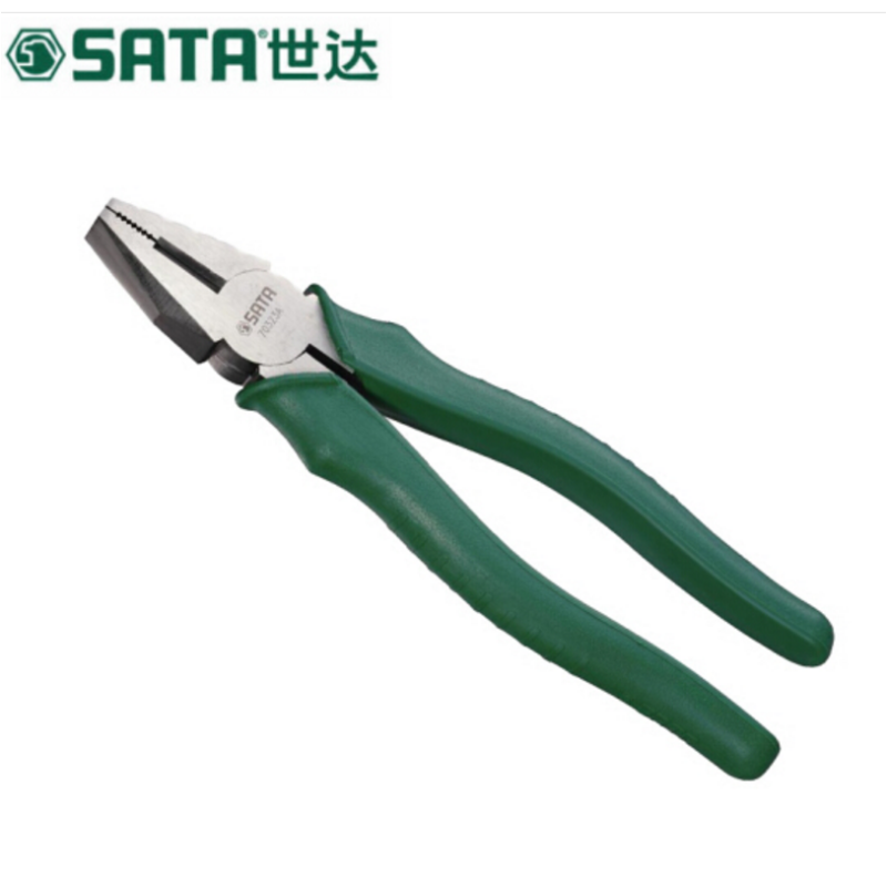 SATA/世达专业日式钢丝钳8英寸老虎钳子克丝钳平口钳 8寸70323A