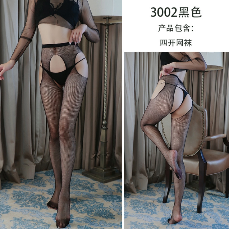 长夜漫漫情趣内衣女式性感诱惑四面开档连裤网袜打底裤夜迷离3002高清大图