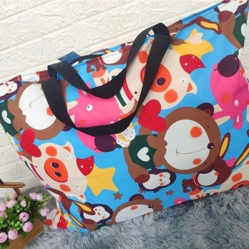不防水恐龙没有拉链 35*38cm(可放A4) 防水帆布衣服幼儿园被褥收纳袋装被子的袋子棉被学生手提袋行李袋