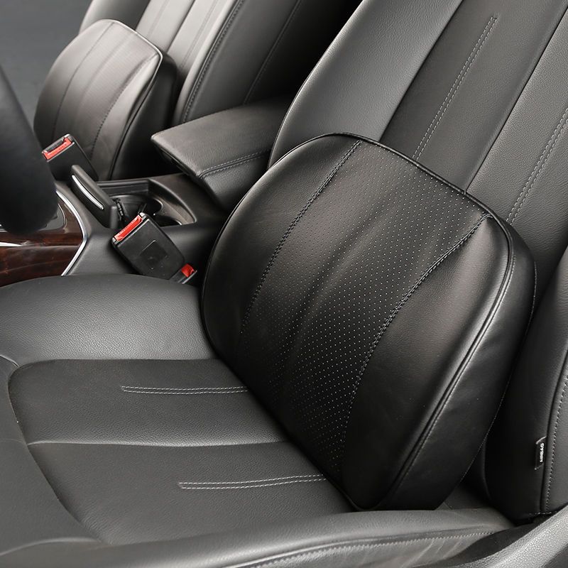 汽车腰靠车用靠背垫记忆棉护腰腰靠腰托四季通用透气车用腰部支撑黑色