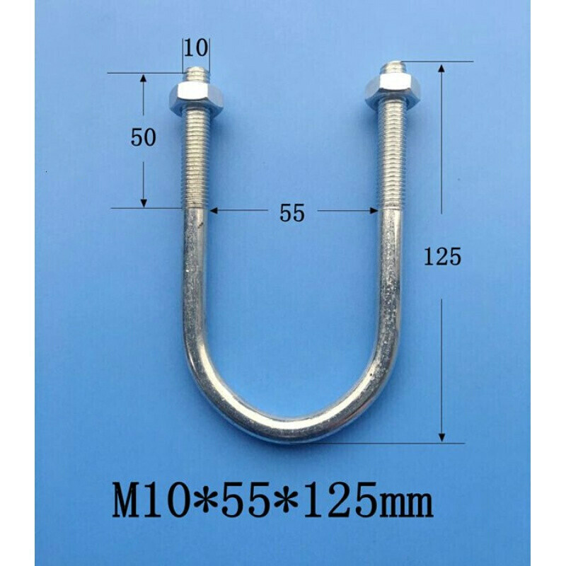 国标镀锌加长u型卡管固定卡u型抱箍u型螺栓加长u型螺丝管卡50以上