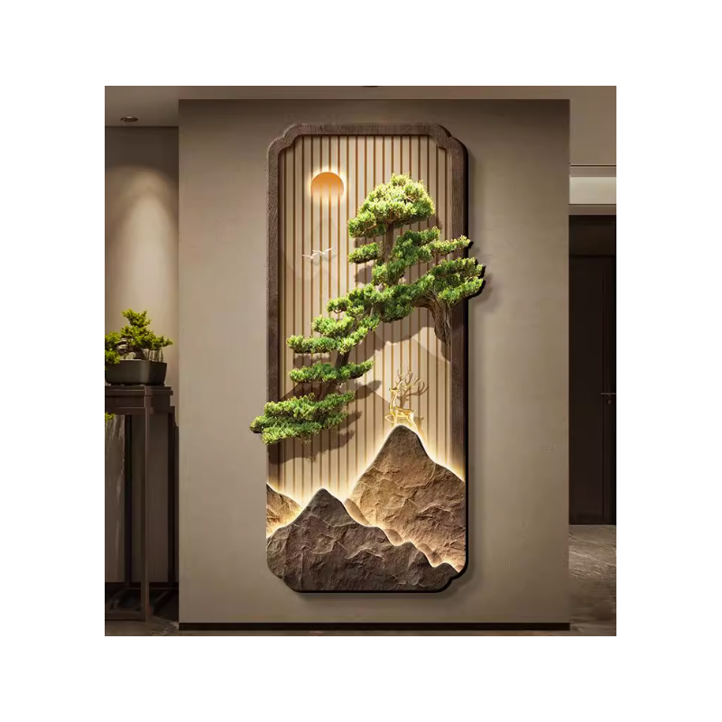 装饰品 迎客松新中式壁挂(组合六)高清大图