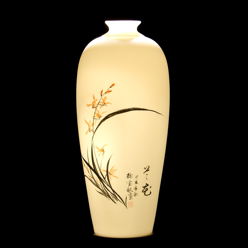 MULTIPOTENT 茶宠摆件客厅装饰中国白羊脂玉瓷工艺美术大师徐宝敬收藏作品-兰