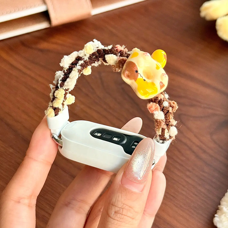 小米手环卡通花边弹力发圈表3139g 咖米 迎