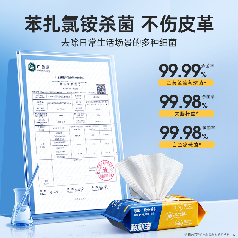 固特威翻新宝汽车内饰镀膜清洁湿巾车用皮革养护免洗去污擦车神器高清大图