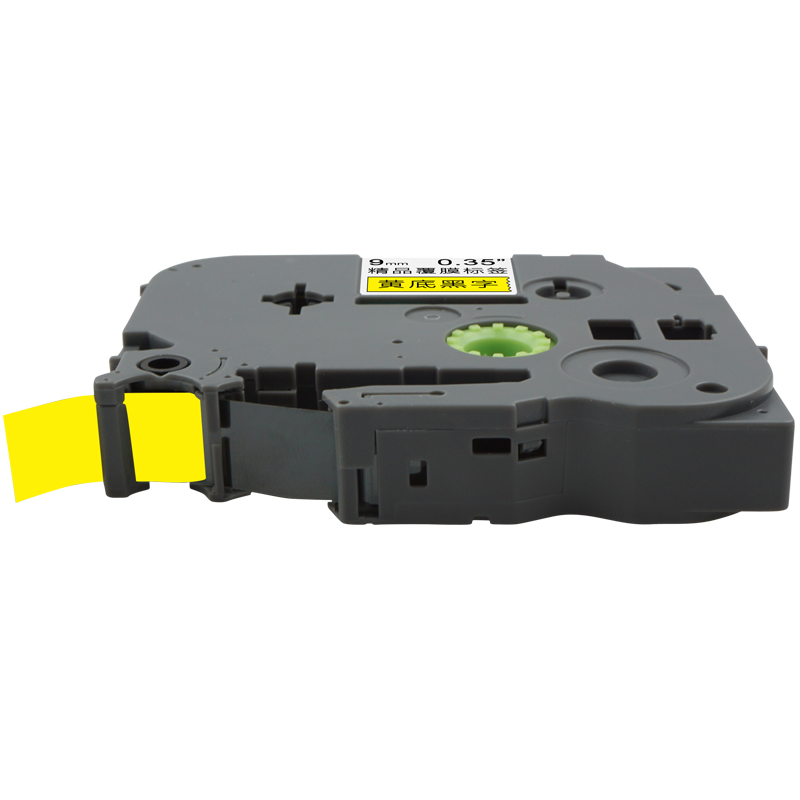 欣彩 TZE-621标签机色带 9mm黄底黑字 AS-TZE621 适用兄弟标签机色带高清大图