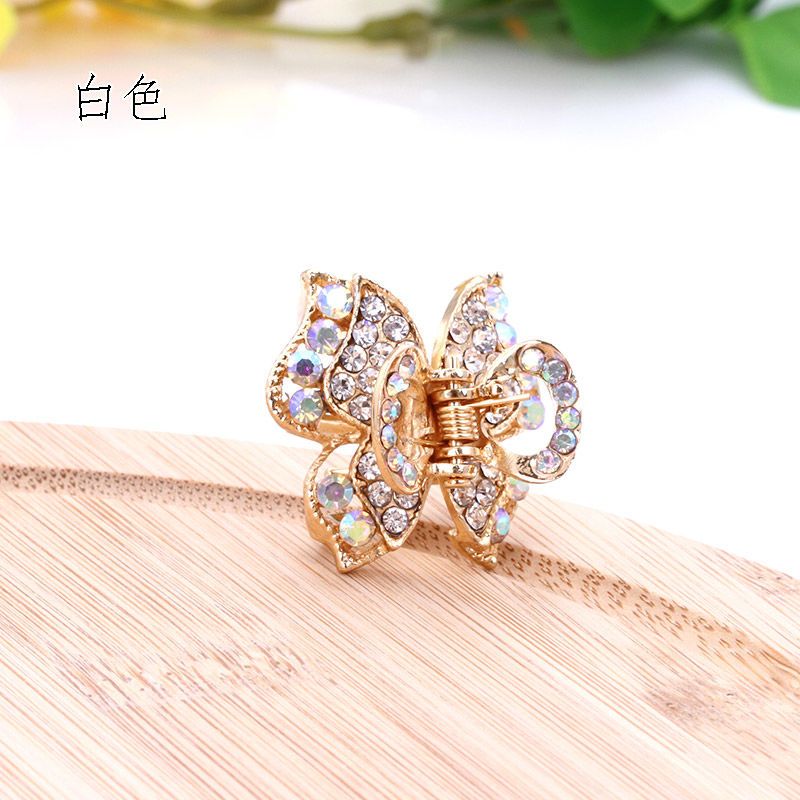 水钻头顶小发夹夹头发的小夹子女发饰刘海成人韩国蝴蝶优雅小抓夹蝴蝶