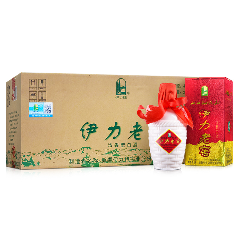 伊力特 46度伊力老窖250ml*10瓶 整箱装 浓香型白酒伊犁小老窖 新疆特产