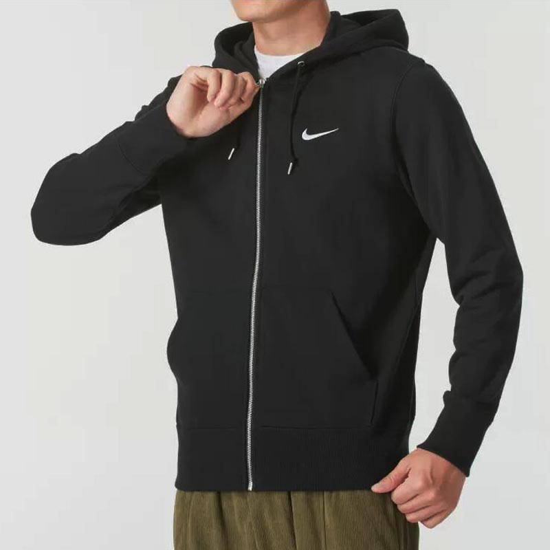 耐克（NIKE）男装外套新款训练运动健身休闲简约基础款舒适连帽夹克521574-010 ZP高清大图