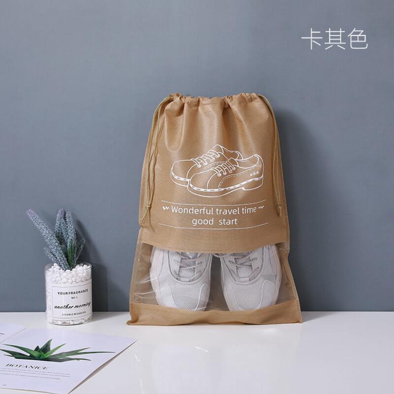 家柏饰(CORATED)旅行便携式鞋袋收纳袋透明简约装鞋子布套子束口袋防尘鞋包高清大图