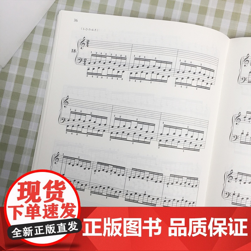 哈农钢琴练指法韦丹文初学者儿童成人爱好者入门基础教材钢琴基本手指五指练习教程教材大字版大符头钢琴练习乐谱书籍中央音乐学院高清大图