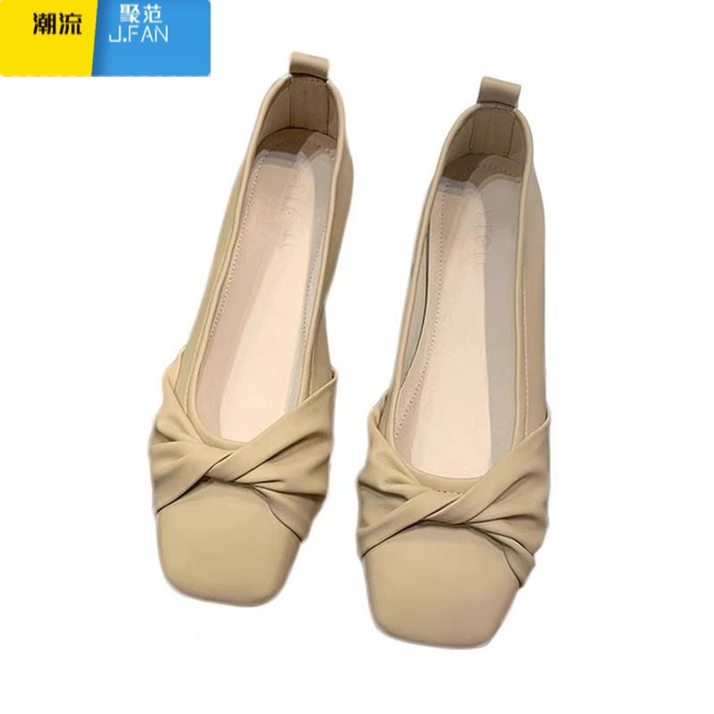 聚范女式上班久站不累鞋玛丽珍仙女风温柔软底瓢鞋百搭平底豆豆单鞋女