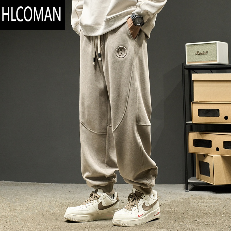 HLCOMAN卫裤男款运动裤加绒裤子冬季男裤宽松工装裤男生休闲长裤