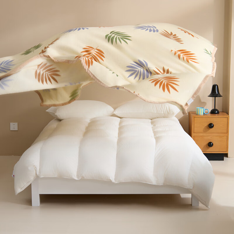 恒源祥 抗菌A类绒毯(叶韵) 180*200cm高清大图