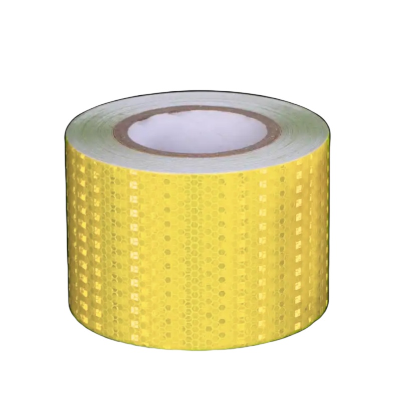 途务 反光警示胶带 黄色晶格10cm*25m 卷高清大图