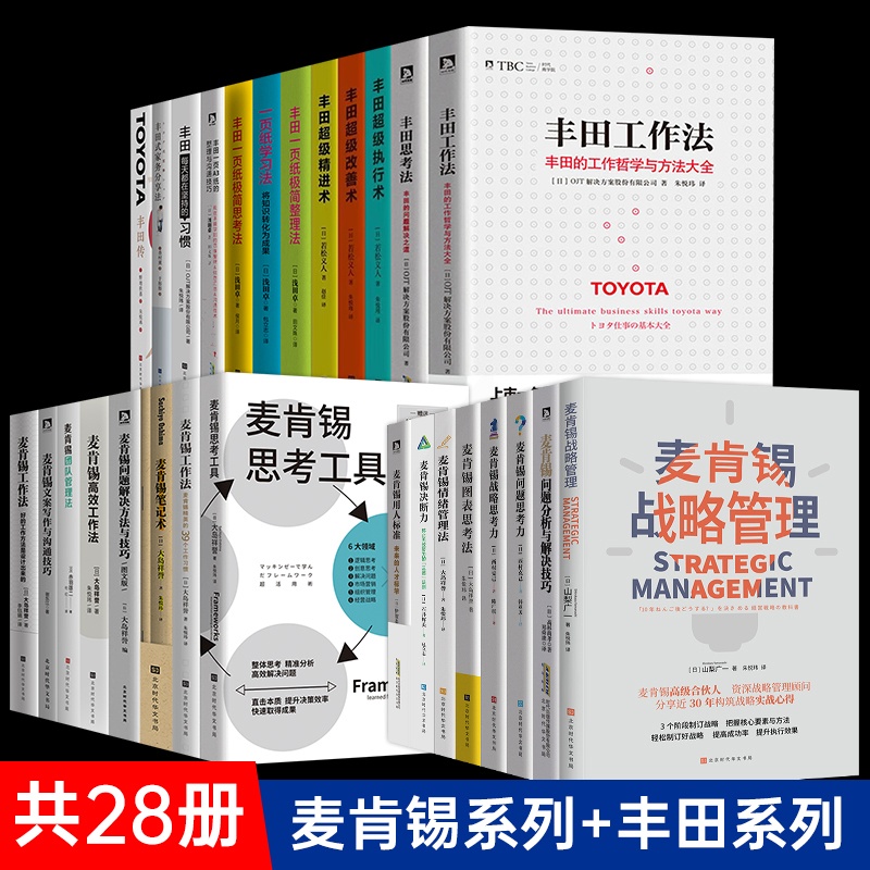 [正版]全28册丰田+麦肯锡全套28册 战略管理战略思考力用人标准团队管理法决断力 丰田一页纸丰田超级改善术整理法 企业高清大图