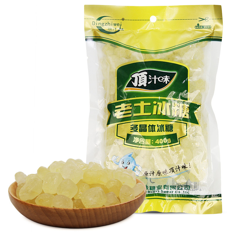 顶汁味（Dingzhiwei） 老土冰糖400g*2袋 小粒黄冰糖 老土多晶小碎块 冲饮调味料甘蔗糖 多晶体冰糖