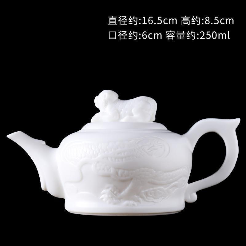 家柏饰(CORATED)德化白瓷茶壶单壶礼盒装泡茶家用浮手抓壶过滤冲茶器190109 z高清大图