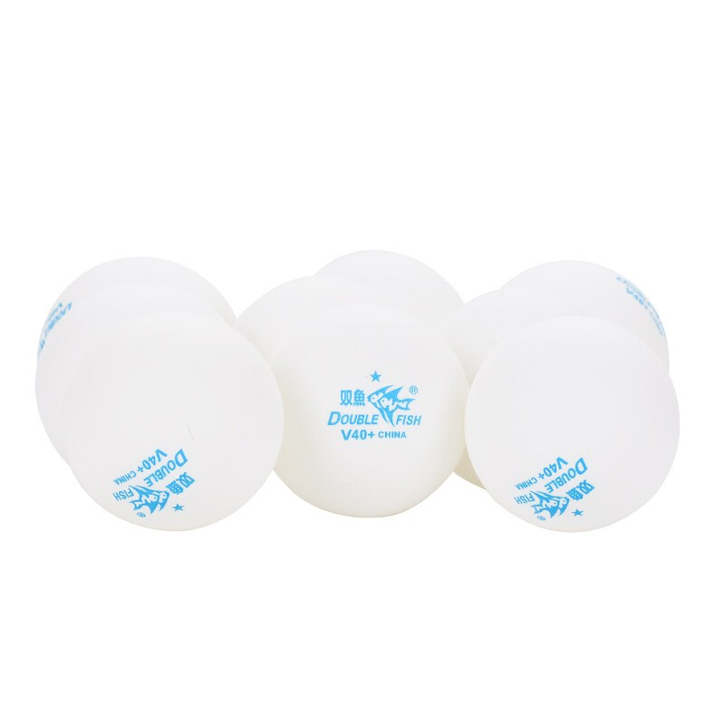 双鱼(DOUBLEFISH)展翅白一星乒乓球1星V40+乒乓球(白色100只装)