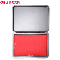 得力(deli)9852快干印台2只 印泥速干 印章 印油 办公用品 财务用品 红色 印台/印泥/印油