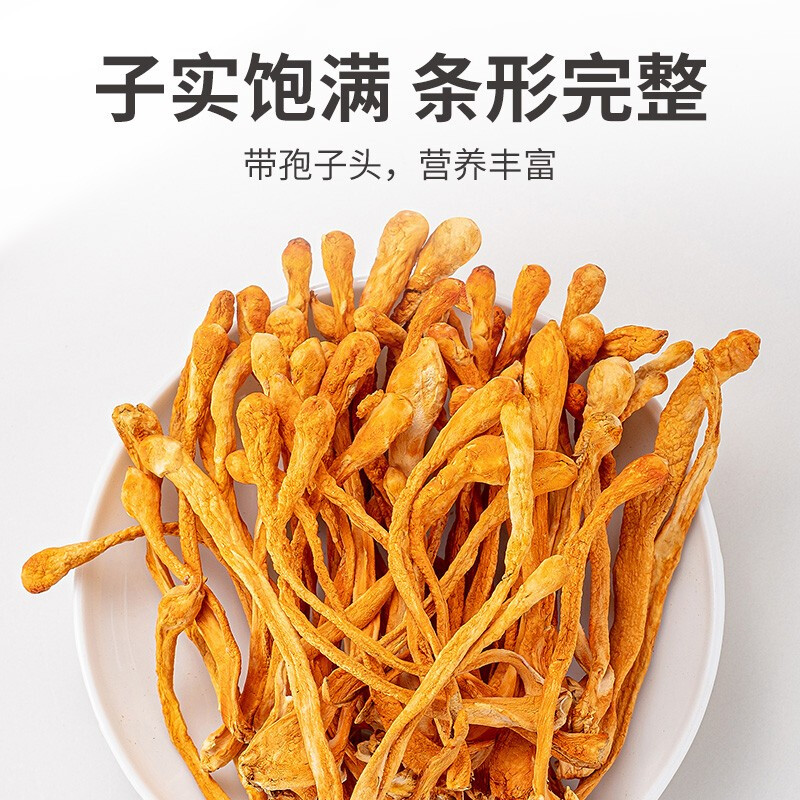 方家铺子 菌菇干货干果炖汤配料蛹虫草50g/瓶装高清大图