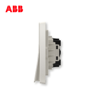 ABB开关插座 轩致无框 雅典白色 一位单开单联单控开关面板AF127