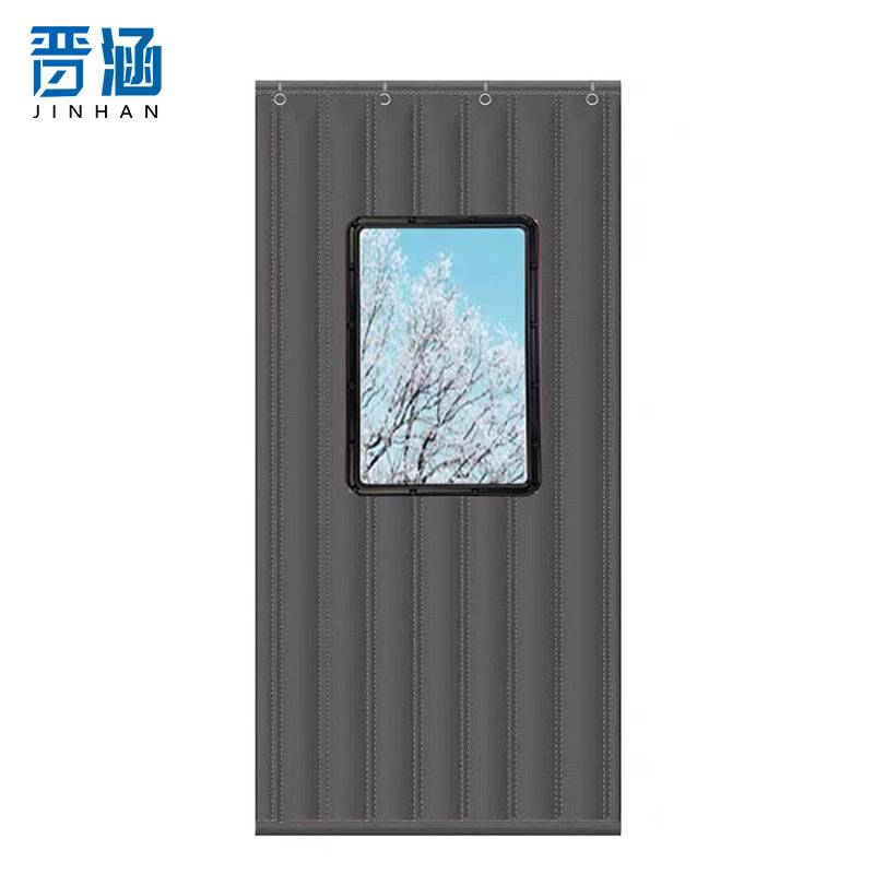 晋涵 pu棉门帘 可定制(带窗口)/平方米高清大图