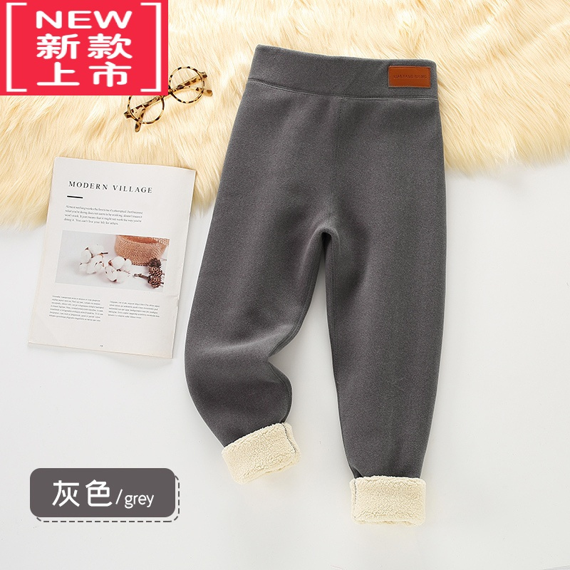 可莉允女童打底裤加绒加厚秋冬儿童保暖裤一体绒女大童内外穿宝宝棉裤子
