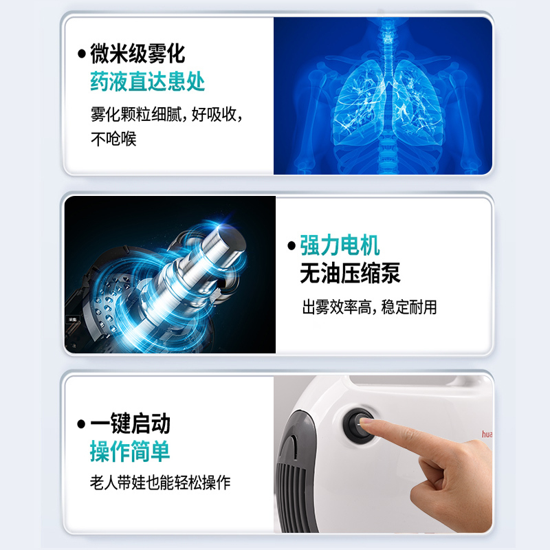 雾化机家用儿童化痰止咳医疗专用婴儿宝宝成人小儿医用雾化器宠物猫咪雾化器-602D
