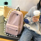 少女纯色帆布简约书包女学生韩版 初中大容量校园ins高中双肩背包NEW LAKE女手包