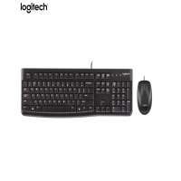罗技 (Logitech)MK120有线键盘鼠标套装 USB通用办公 黑色