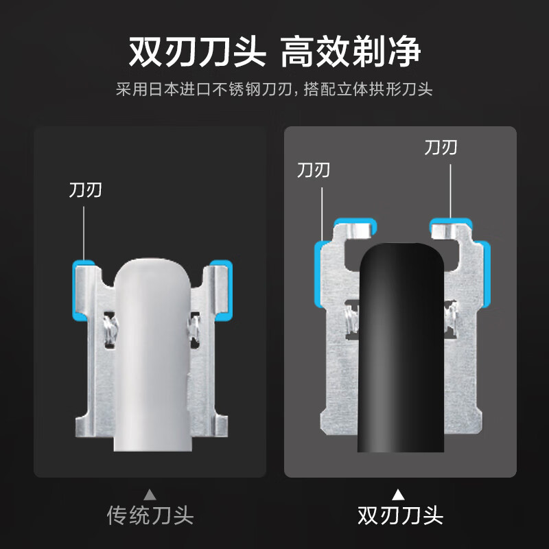 松下(Panasonic)鼻毛修剪器男士用鼻毛器剃刮去鼻毛修剪刀全身水洗电动修眉胡须造型器 ER-PGN70-K黑色