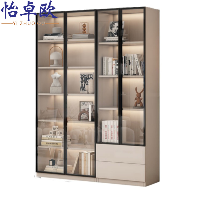 怡卓欧资料柜四门两抽台高清大图