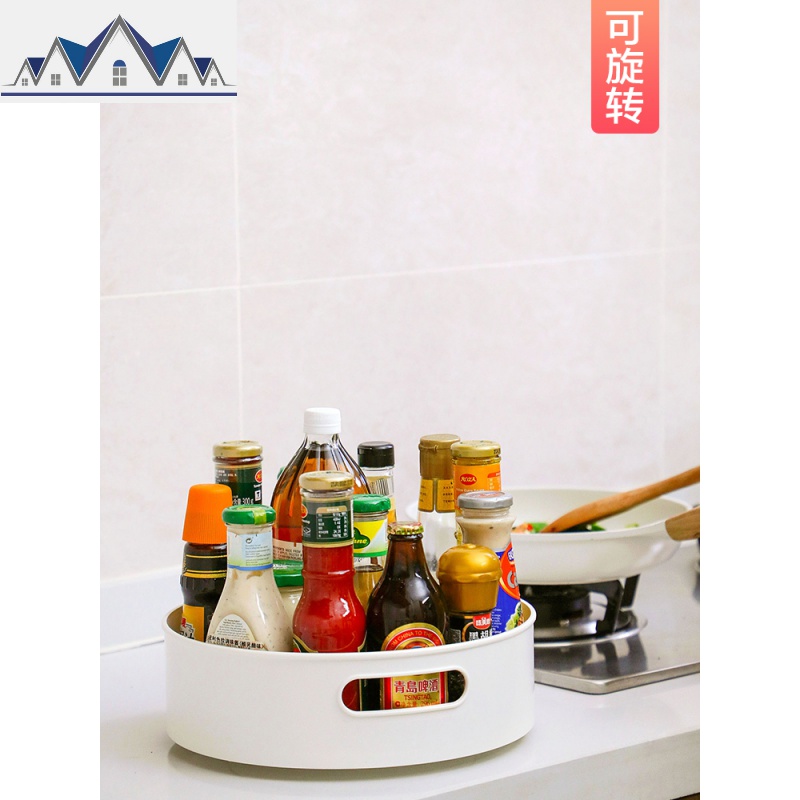旋转式调味料置物架厨房用品家用大全调料架储物桌面收纳架 三维工匠高清大图