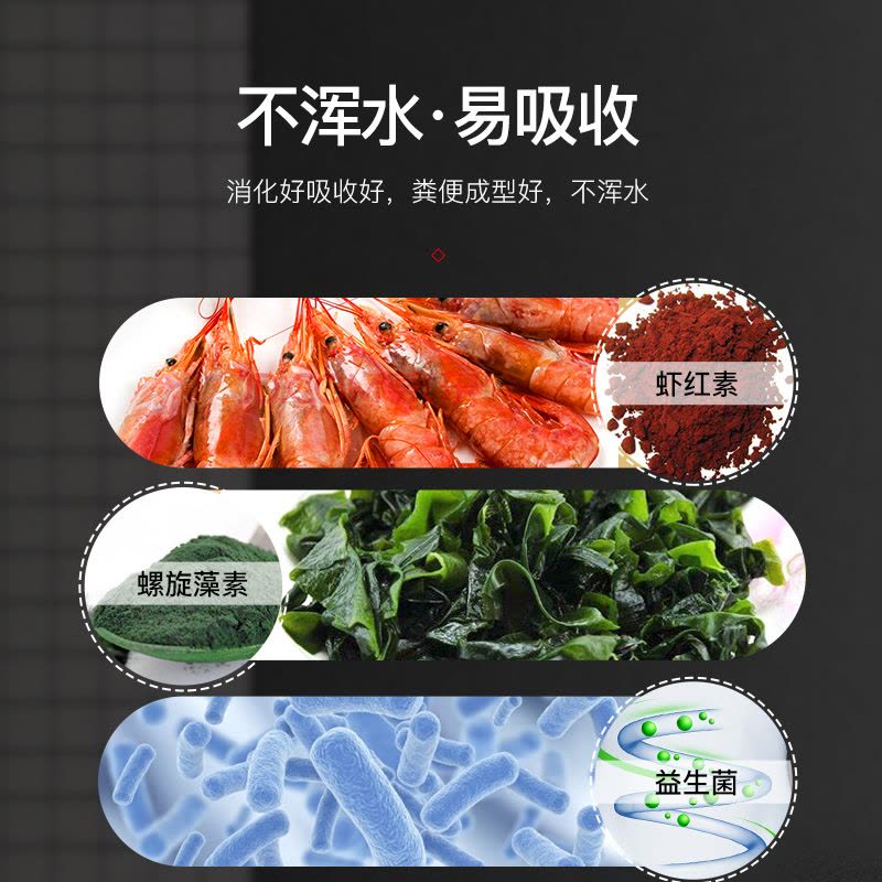 专业锦鲤鱼饲料鱼缸宠物鱼食螺旋藻色扬育成观赏鱼专用粮主食图片