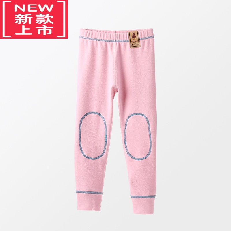 可莉允女童德绒保暖裤内穿加厚护膝宝宝秋裤加绒秋冬款儿童薄绒裤子新款