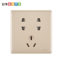 公牛五孔三位USB玫瑰金插座 面板G28E536 U6