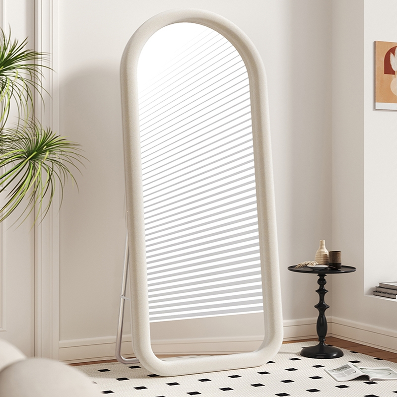 藤印象全身镜ins风落地镜家用高级感穿衣镜壁挂式卧室奶油风试衣镜