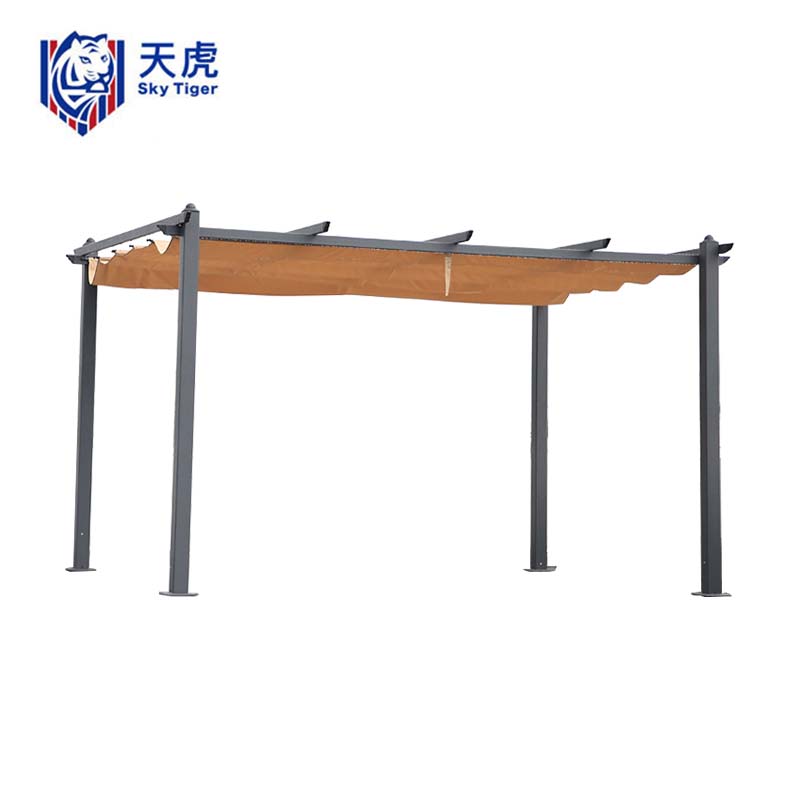 天虎 铝合金雨棚 3*4米H2.4米-卡其色布 件高清大图