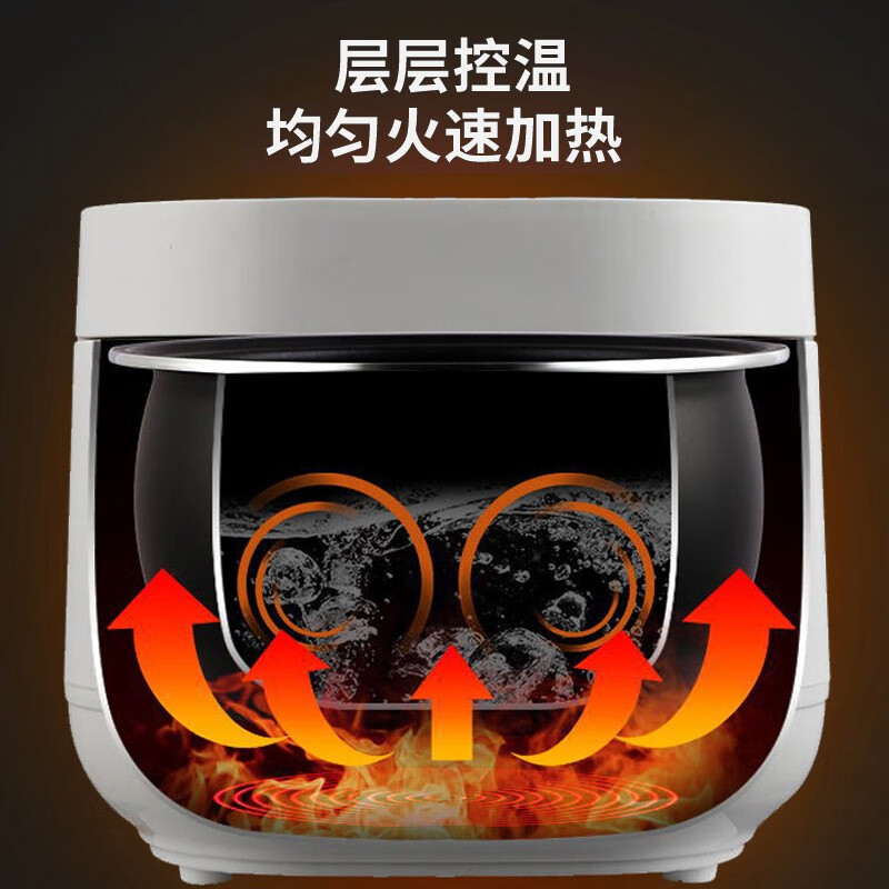 海牌(HAIPAI) 电饭煲 5L大容量 多功能烹饪 24小时预约 不沾球釜 [象牙白]HP-FB500高清大图