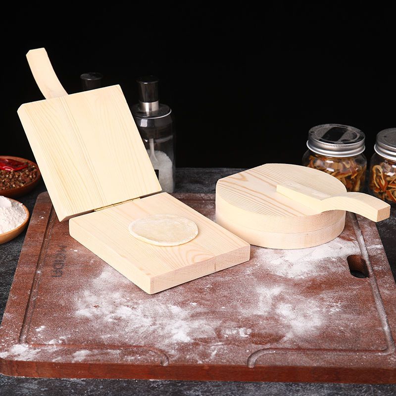 a原木圆形 实木饺子皮神器饺子皮板饺子模具压皮板包饺子神器木质手工