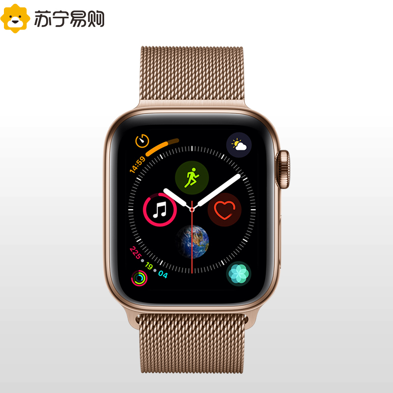 Apple Watch Series4 智能手表 GPS+蜂窝网络款 40毫米 金色不锈钢表壳搭配金色米兰尼斯表带